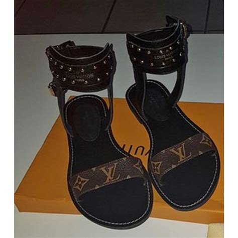 louis vuitton nomad sandals size 7|Louis Vuitton wedge sandals.